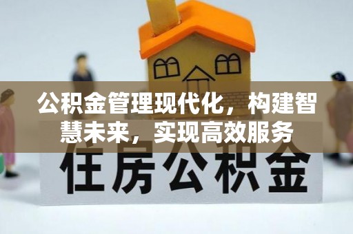 大城公积金管理现代化，构建智慧未来，实现高效服务