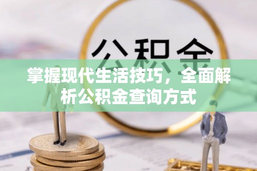 大城掌握现代生活技巧，全面解析公积金查询方式