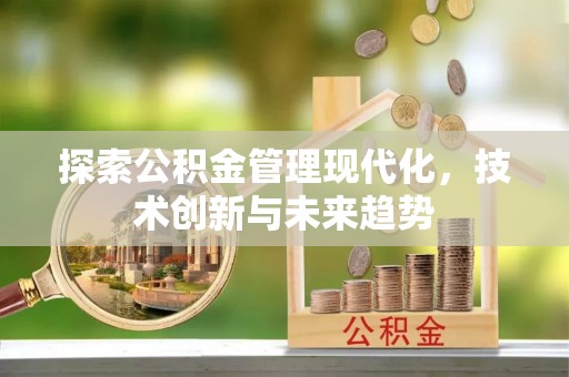 大城探索公积金管理现代化，技术创新与未来趋势