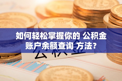 大城如何轻松掌握你的 公积金账户余额查询 方法？