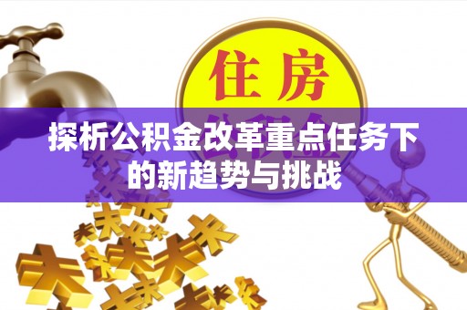 大城探析公积金改革重点任务下的新趋势与挑战