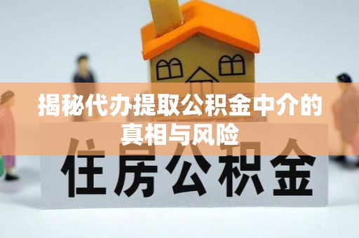 大城揭秘代办提取公积金中介的真相与风险