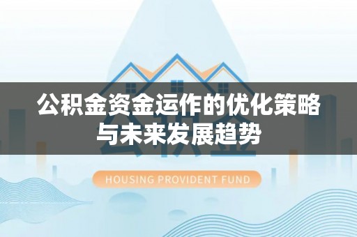 大城公积金资金运作的优化策略与未来发展趋势