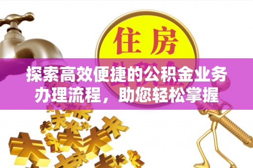大城探索高效便捷的公积金业务办理流程，助您轻松掌握