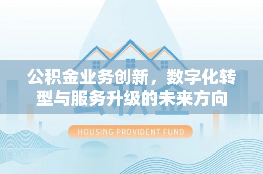 大城公积金业务创新，数字化转型与服务升级的未来方向