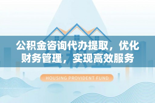 大城公积金咨询代办提取，优化财务管理，实现高效服务