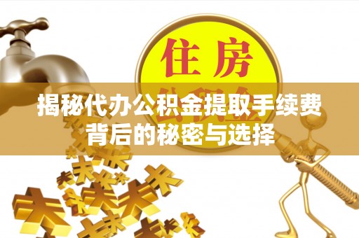 大城揭秘代办公积金提取手续费背后的秘密与选择