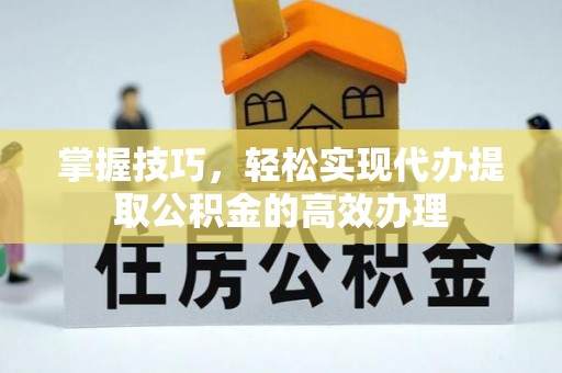 大城掌握技巧，轻松实现代办提取公积金的高效办理