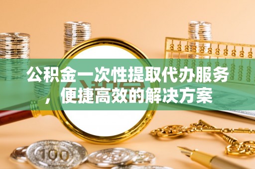 大城公积金一次性提取代办服务，便捷高效的解决方案
