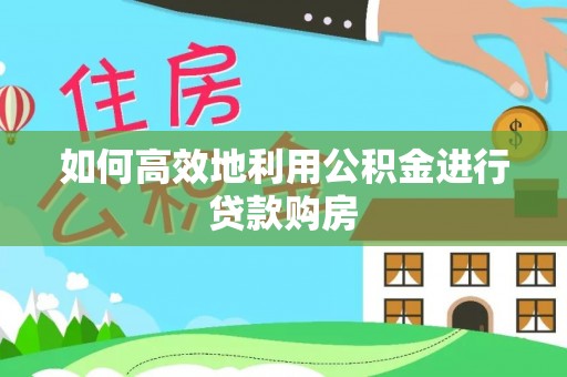 大城如何高效地利用公积金进行贷款购房