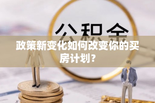 大城政策新变化如何改变你的买房计划？