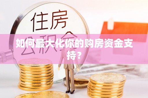 大城如何最大化你的购房资金支持？